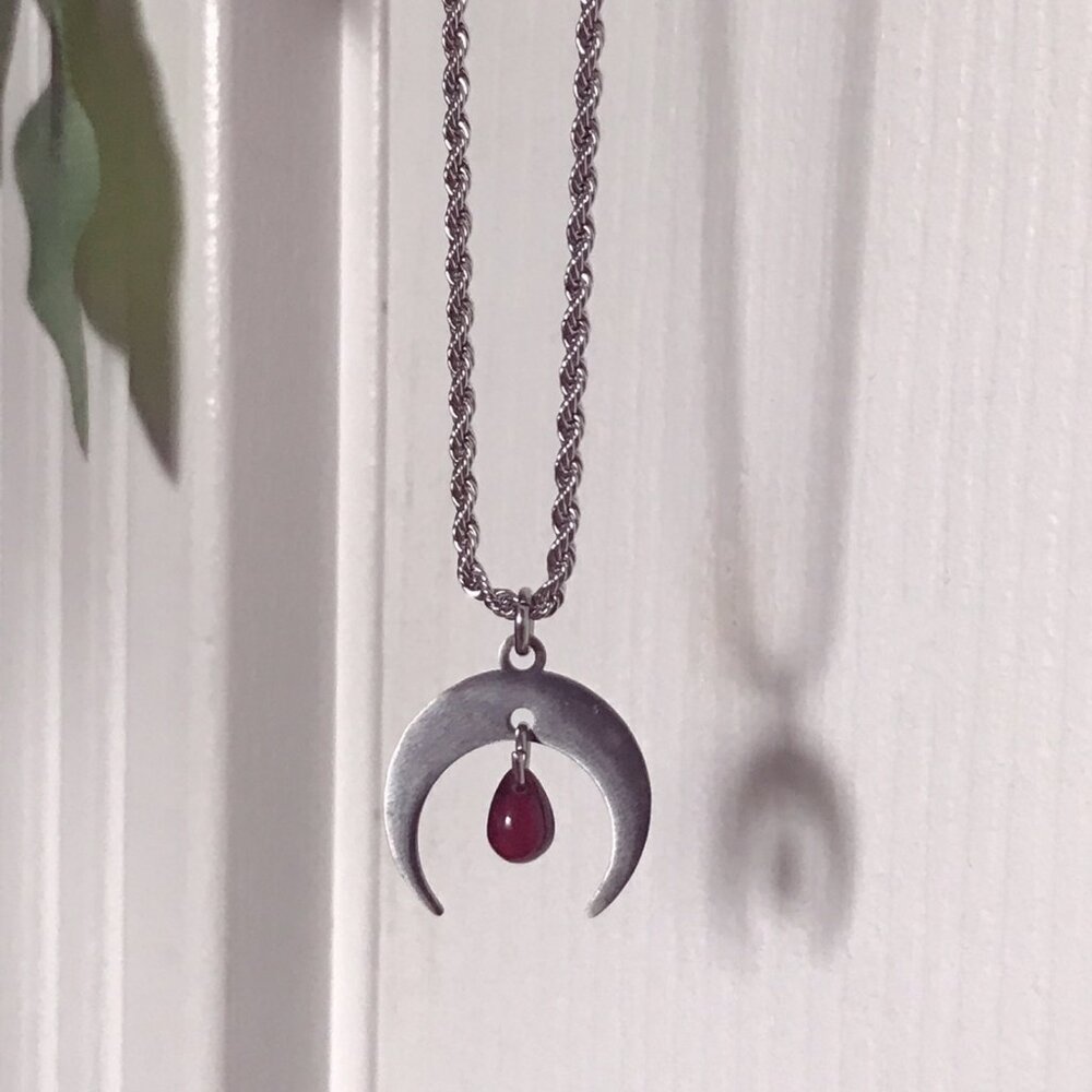 Blood Moon Garnet Necklace